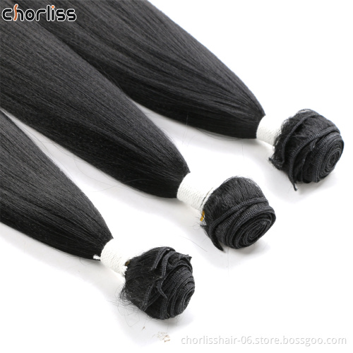 Wholesale Ombre Black Blonde Long Straight Package Hair Bundles Weft WeaveSynthetic Hair Bundles Extension Hair Weaves For Women